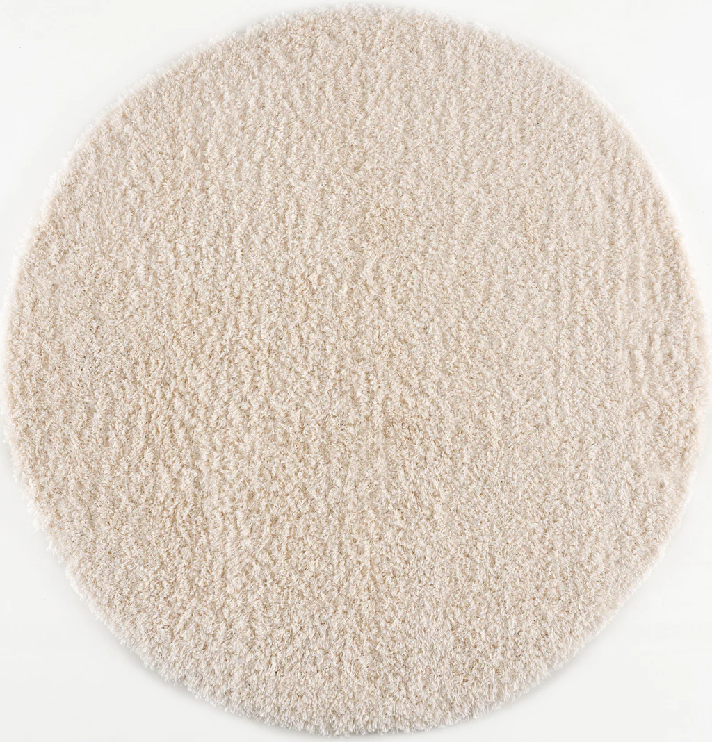 Sanat Hochflor-Teppich »Porto«, rund, 45 mm Höhe, Wohnzimmer, Langflor, Sha günstig online kaufen