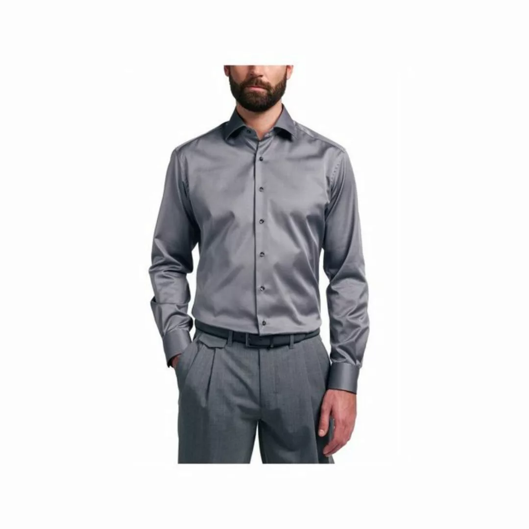 Eterna Langarmhemd grau regular fit (1-tlg) günstig online kaufen