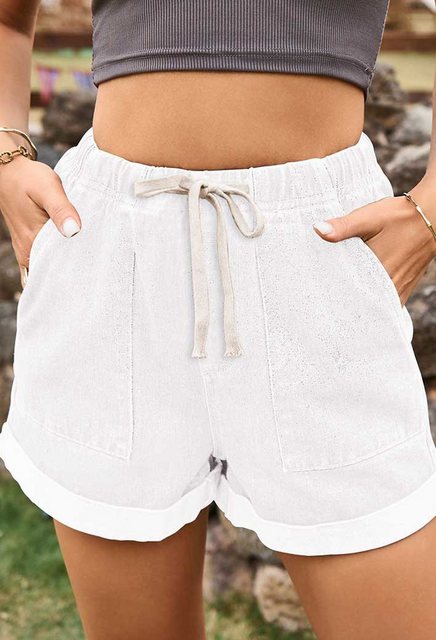 SEGUEN Jeansshorts Gekrempelte Denim-Shorts für Frauen (Freizeithose mit Sc günstig online kaufen