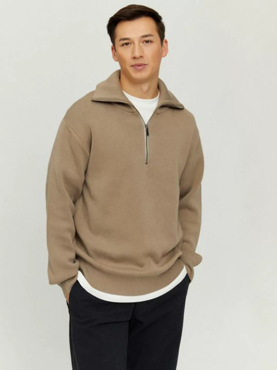 MAZINE Strickpullover Nurmo Zip Troyer pulli pullover sweatshirt günstig online kaufen