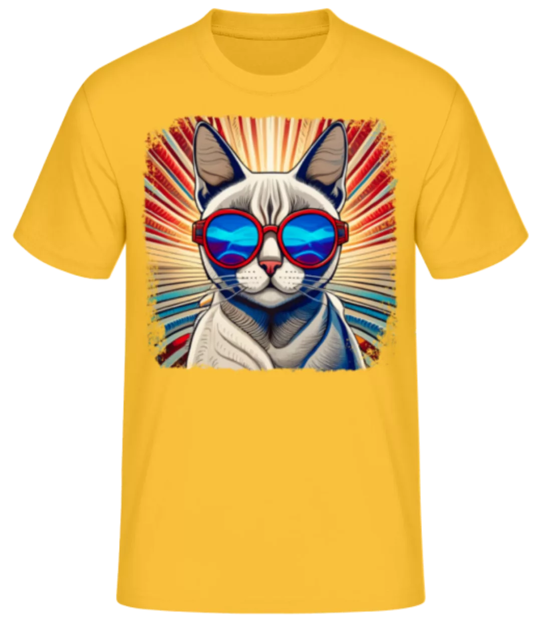 Siamkatze Hippie Look · Männer Basic T-Shirt günstig online kaufen