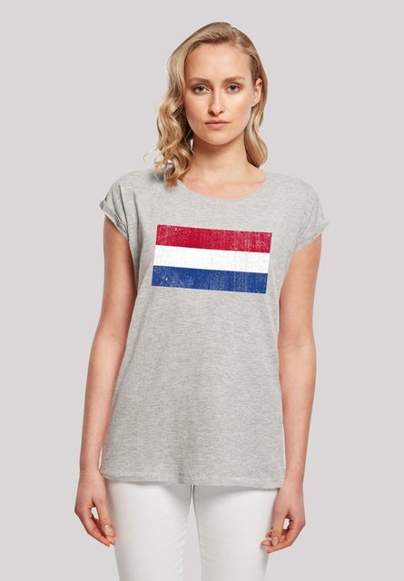 F4NT4STIC T-Shirt Netherlands NIederlande Holland Flagge distressed Print günstig online kaufen