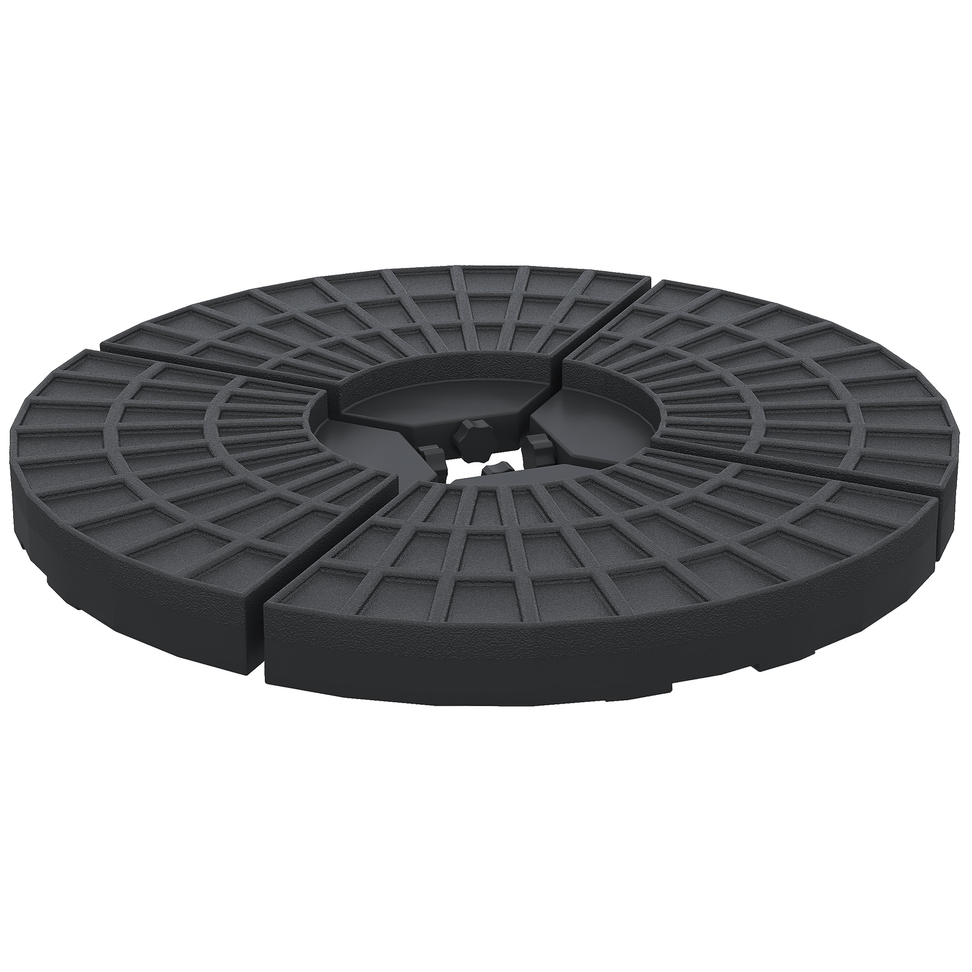 Sonnenschirmgewicht 52 kg Wasser oder 68 kg Sand, HDPE, Schwarz, stabiler H günstig online kaufen
