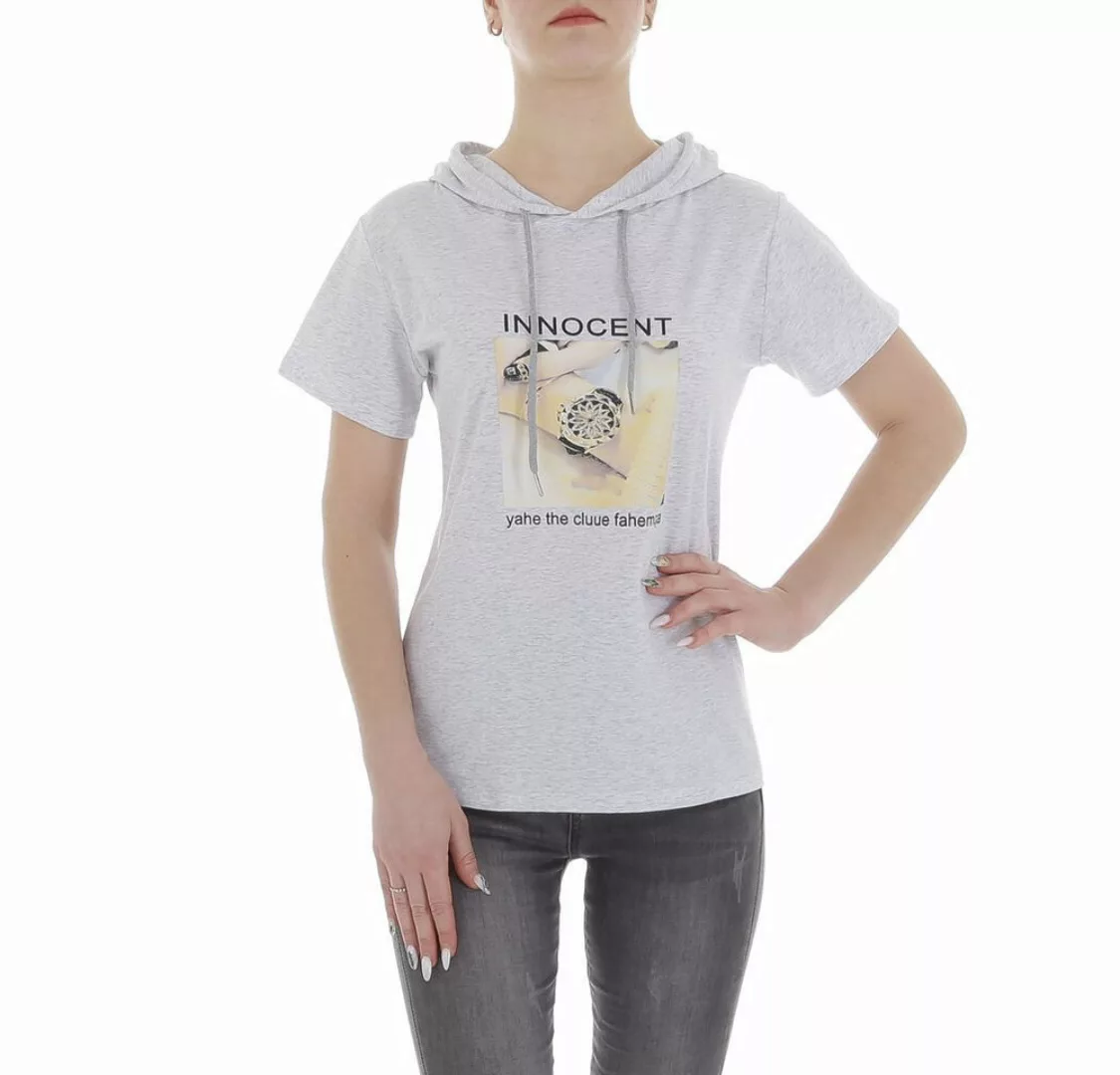 Ital-Design T-Shirt Damen Freizeit (85941293) Kapuze Print Stretch T-Shirt günstig online kaufen