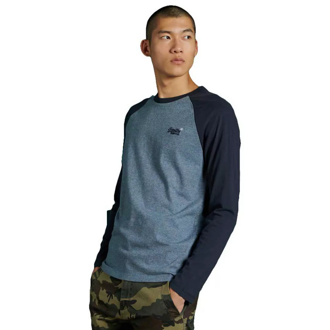 Superdry Orange Label Baseball Langarm-t-shirt 2XL Azure Tois Mega Grit günstig online kaufen