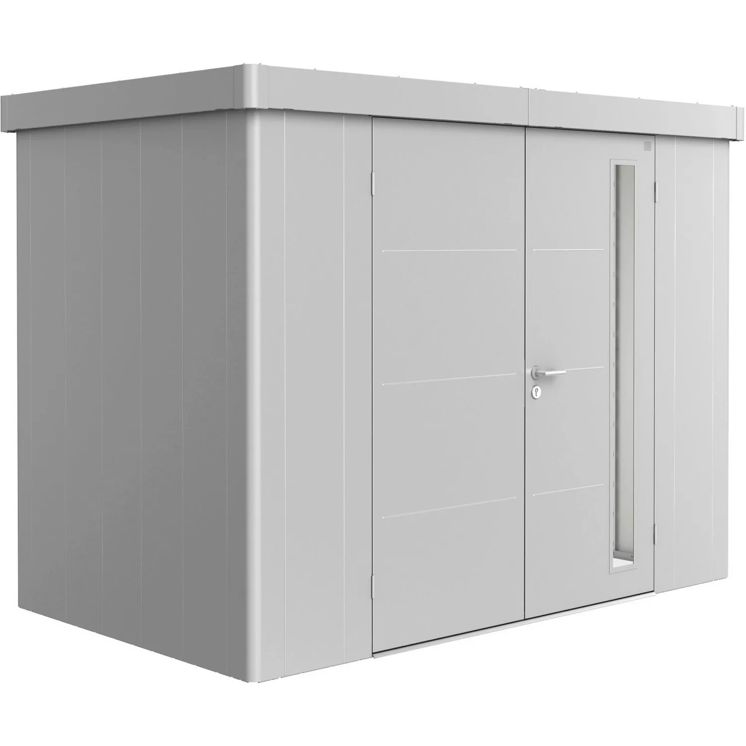 Biohort Gerätehaus Neo 1C Doppeltüre Silber-Metallic günstig online kaufen