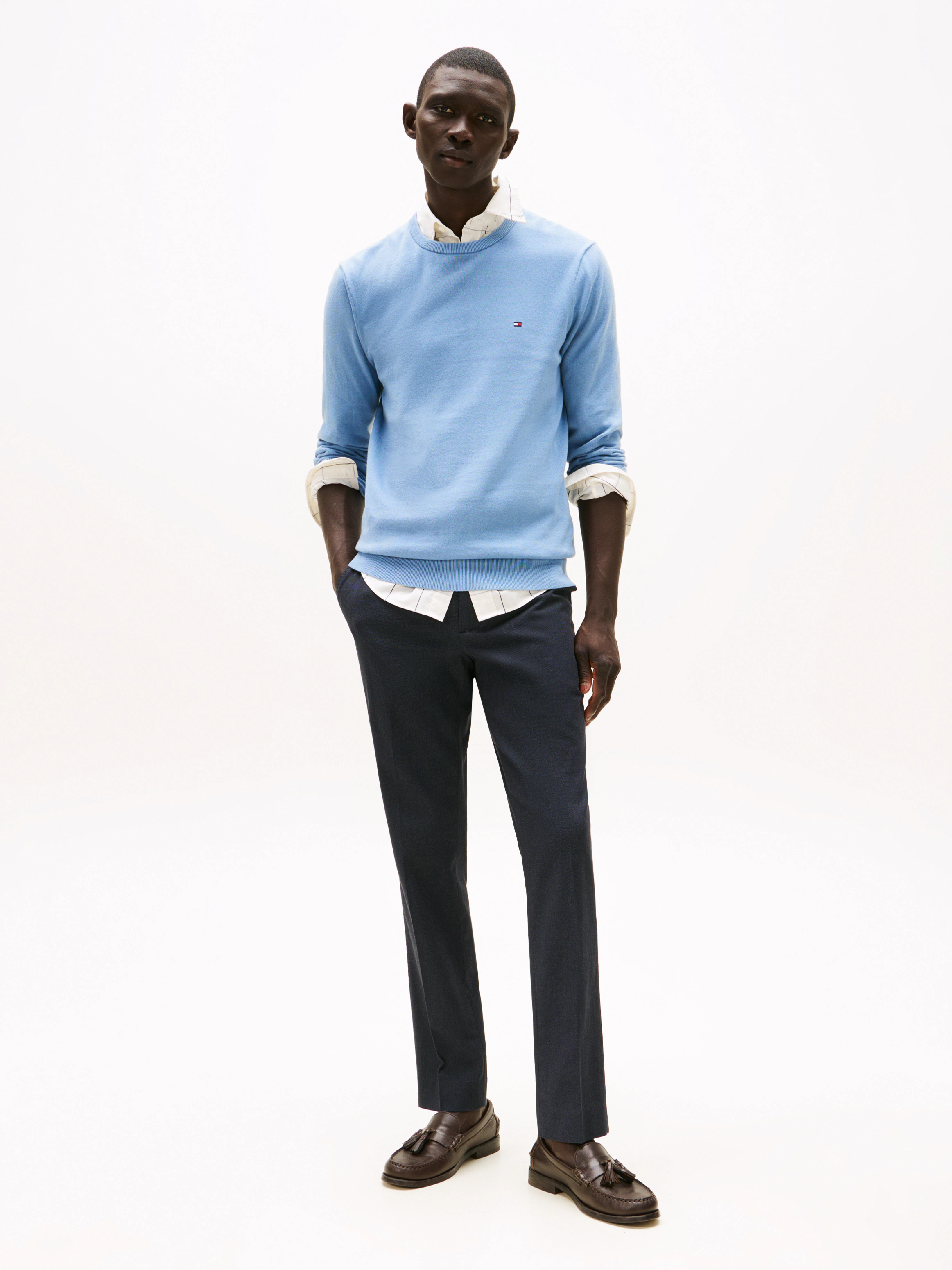 Tommy Hilfiger Rundhalspullover "ESSENTIAL COTTON CREW NECK", 100% Baumwoll günstig online kaufen