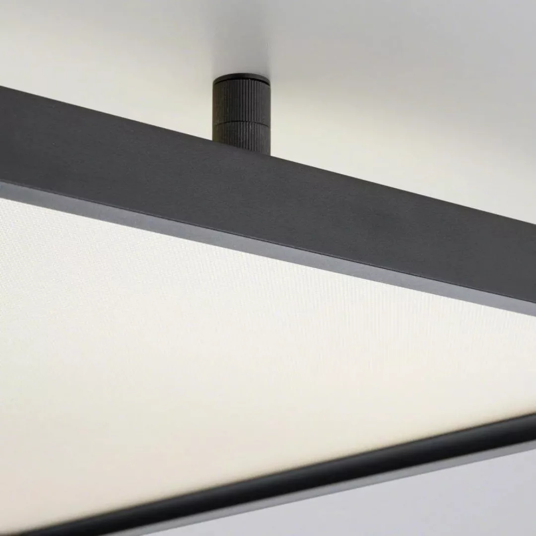LED Deckenpanel Vesp in Schwarz-matt 50W 2870lm 610x610mm günstig online kaufen