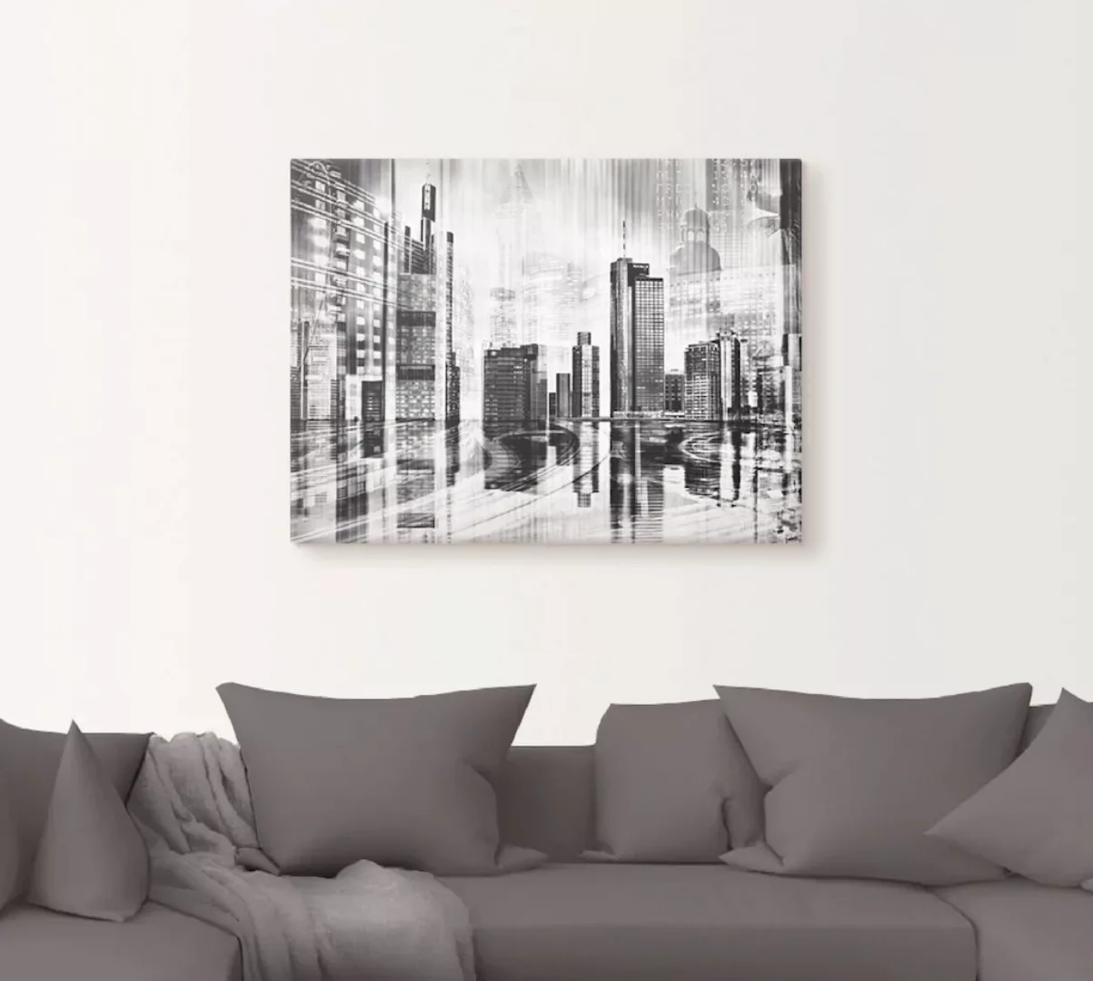 Artland Wandbild "Frankfurt Skyline Collage 01", Deutschland, (1 St.), als günstig online kaufen