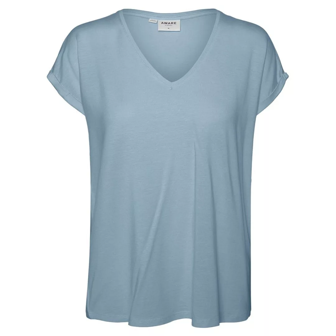 Vero Moda Ava Kurzärmeliges T-shirt M Blue Fog günstig online kaufen