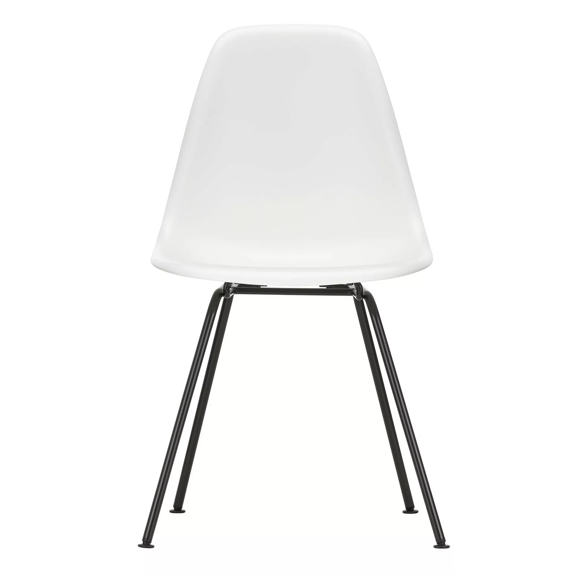 Vitra - Eames Plastic Side Chair DSX Gestell schwarz - weiß/Sitzschale Poly günstig online kaufen