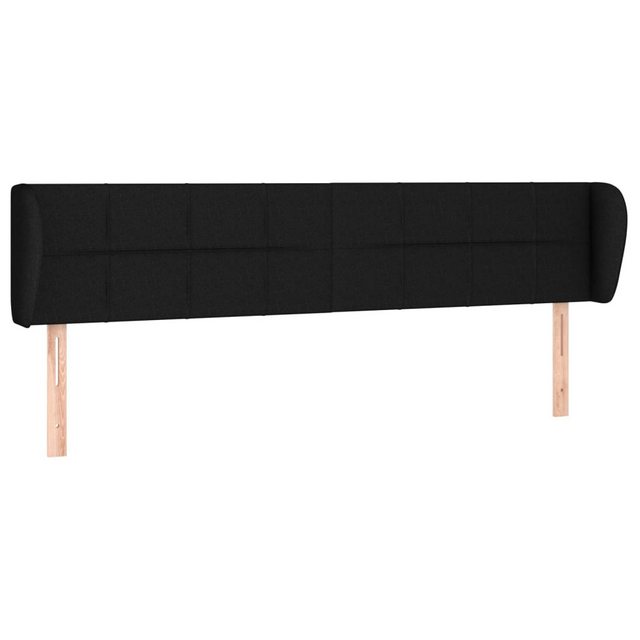 vidaXL Bett, Kopfteil mit Ohren Schwarz 183x23x78/88 cm Stoff günstig online kaufen