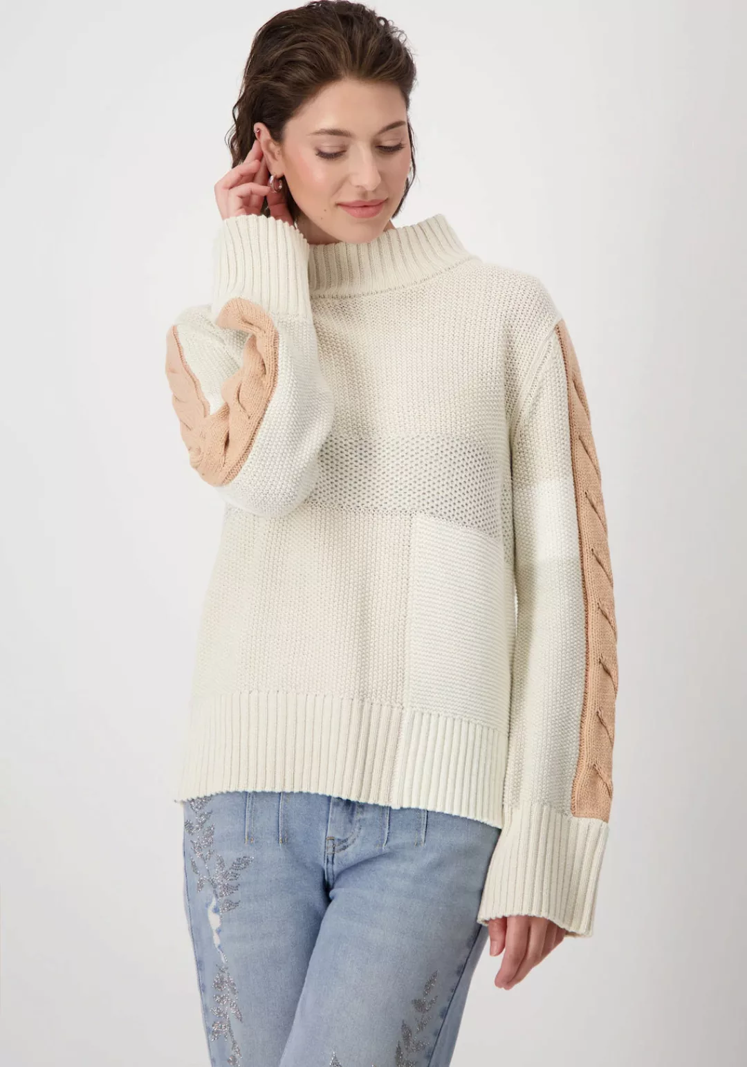 Monari Strickpullover, mit Colourblocking günstig online kaufen