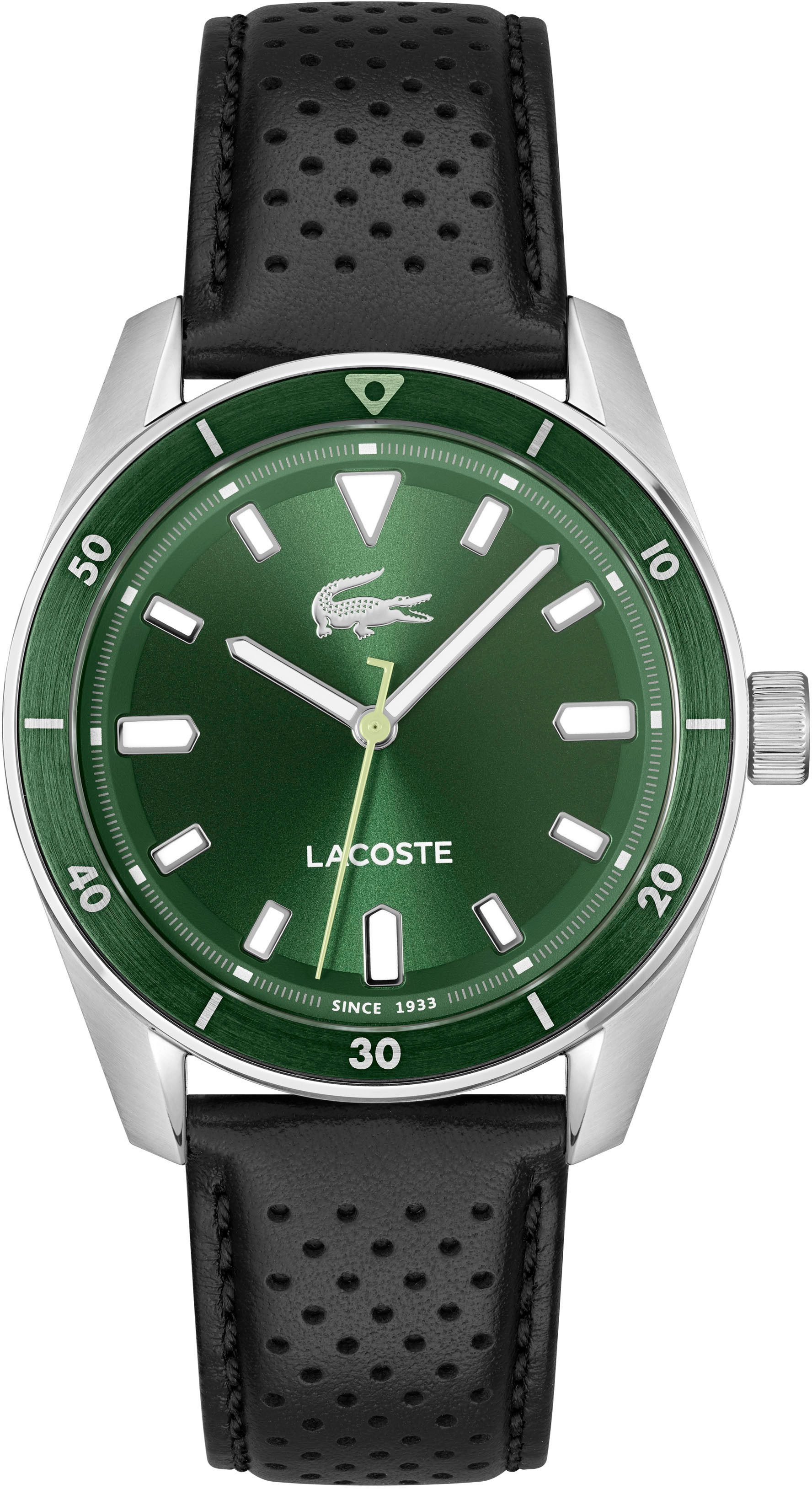 Lacoste Quarzuhr 2011423, Armbanduhr, Herrenuhr, Lederarmband, günstig online kaufen
