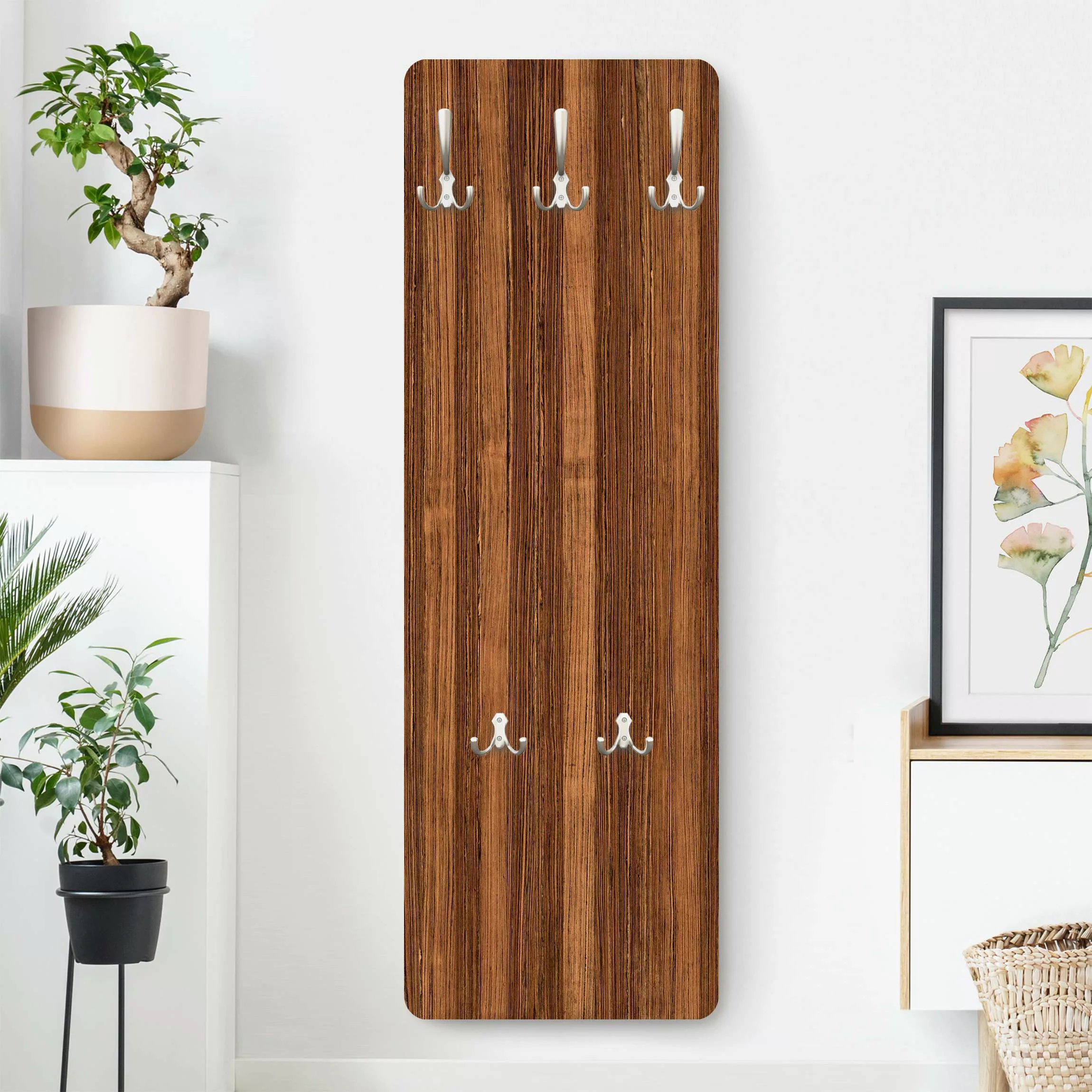 Wandgarderobe Holzpaneel Holzoptik Amazakou günstig online kaufen