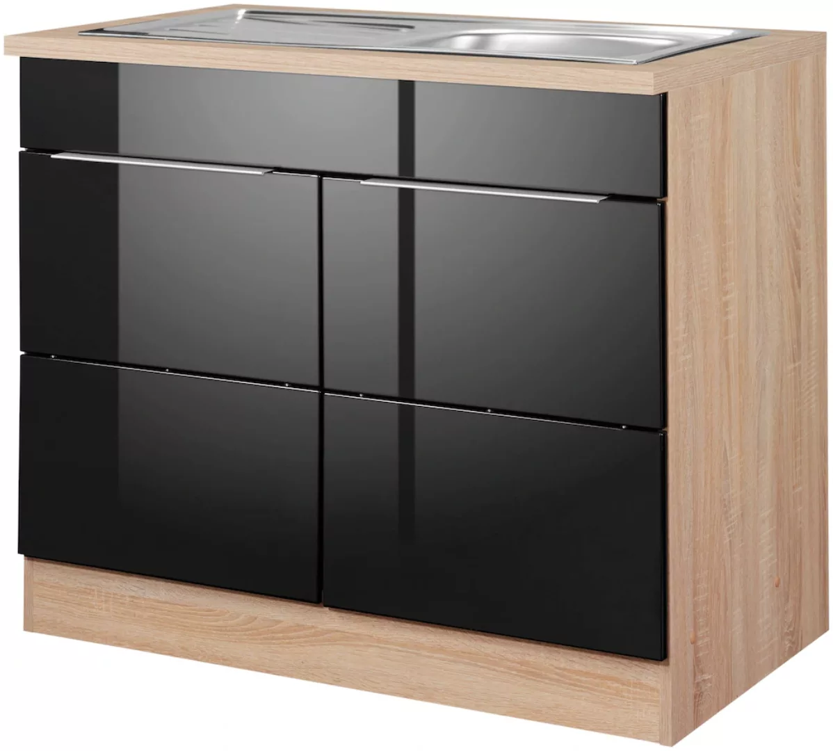 KOCHSTATION Spülenschrank "KS-Brindisi", 100 cm breit, inklusive Einbauspül günstig online kaufen