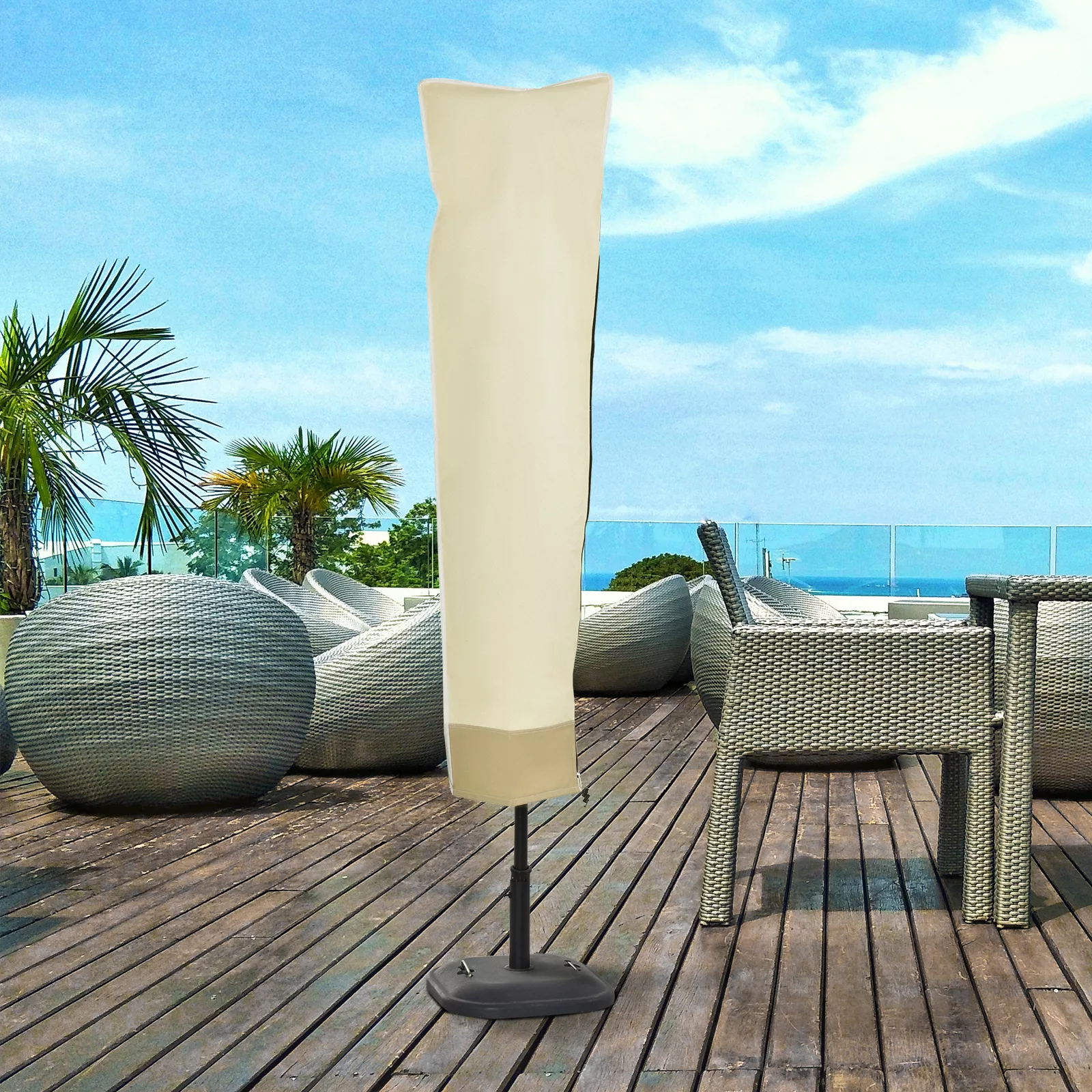 Outsunny Sonnenschirm Schutzhülle bis Ø300cm  Abdeckung mit Reißverschluss, günstig online kaufen