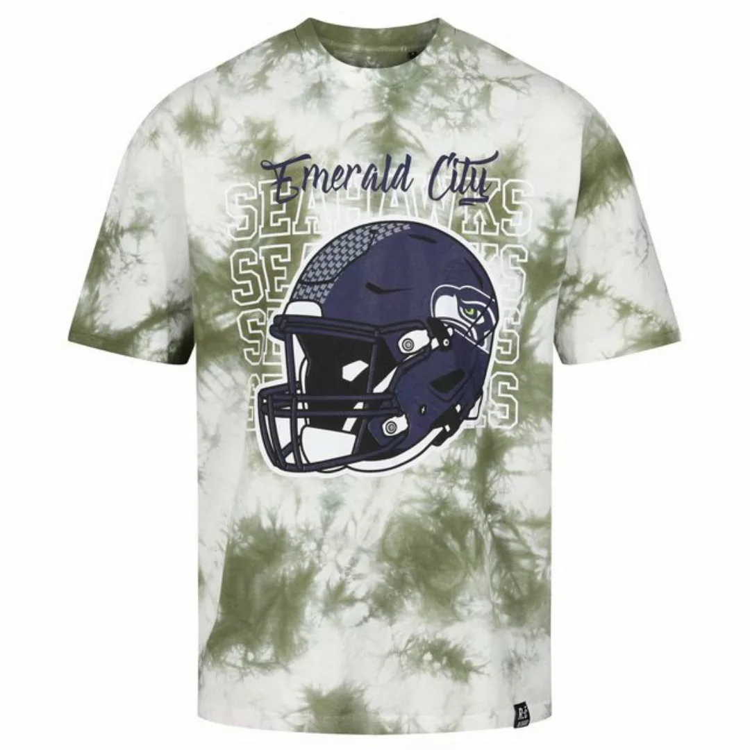 Recovered Print-Shirt Seattle Seahawks - NFL - Tie-Dye Relaxed T-Shirt, Hel günstig online kaufen