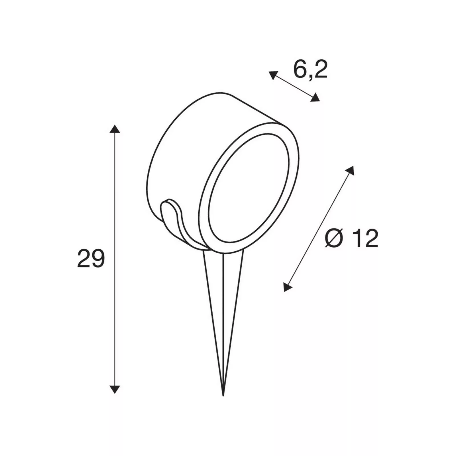 SLV SITRA 360 SPIKE, Outdoor Spiessleuchte, einflammig, TCR-TSE, IP44, anth günstig online kaufen