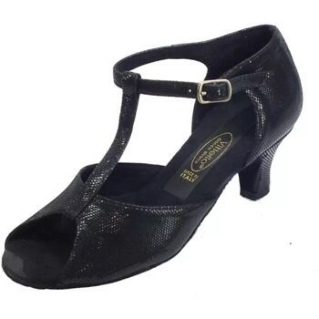 Vitiello Dance Shoes  Sandalen Sandalo l.a. satinato nero günstig online kaufen