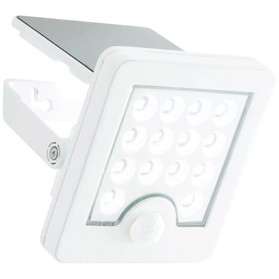 LED Solar Wandleuchte Luton in Weiß 4W 540lm IP65 mit Bewegungsmelder günstig online kaufen