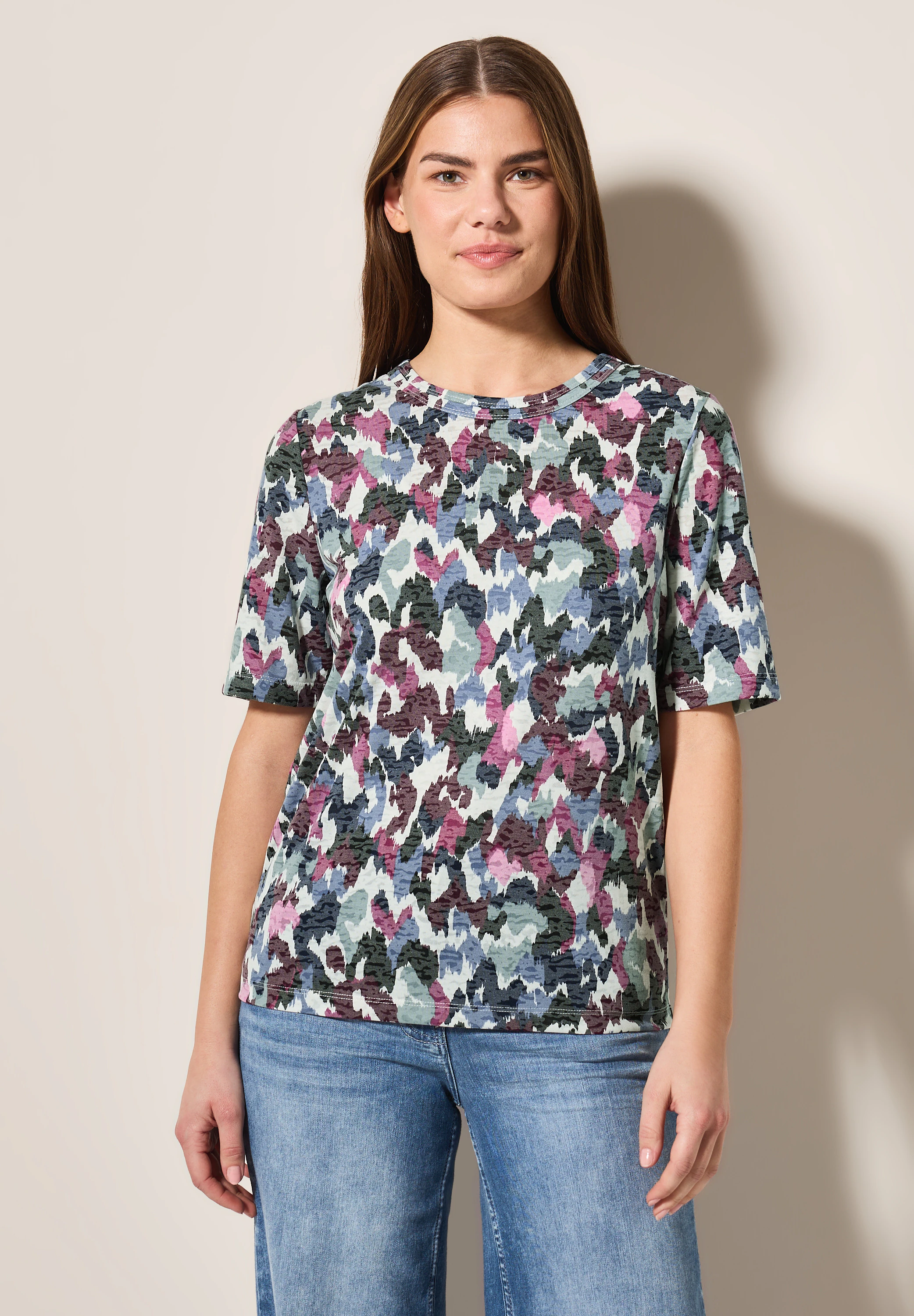 Cecil T-Shirt, aus softem Materialmix günstig online kaufen