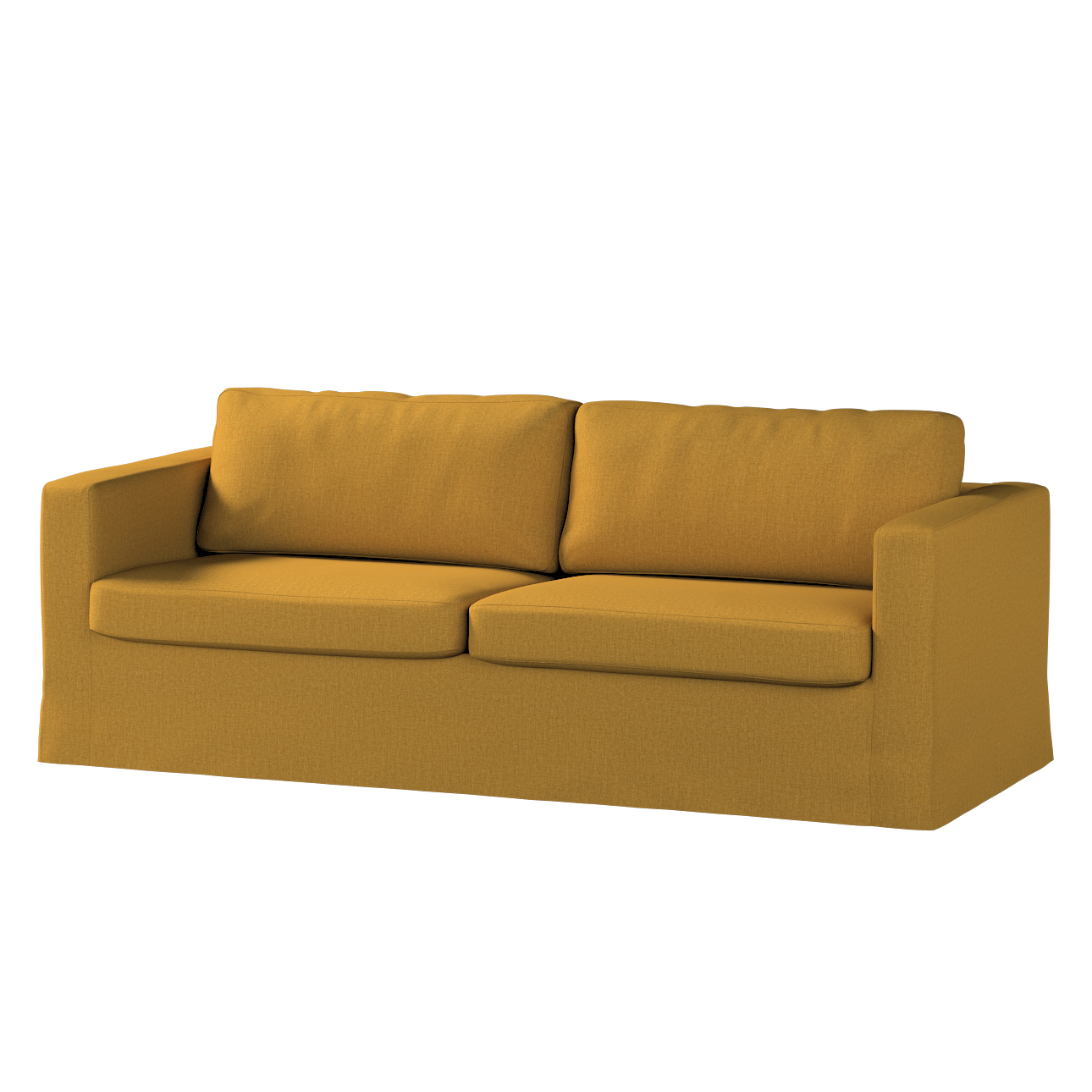 Bezug für Karlstad 3-Sitzer Sofa nicht ausklappbar, lang, senfgelb, Bezug f günstig online kaufen