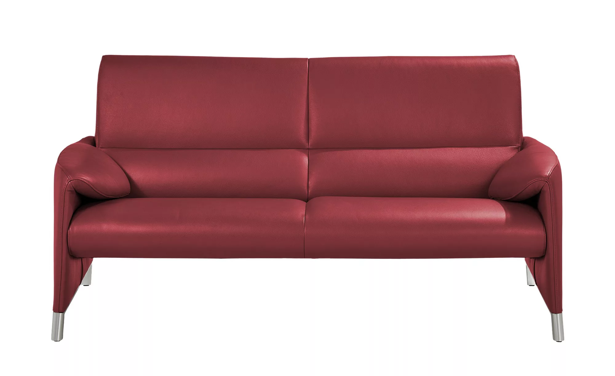 Ledersofa - rot - 185 cm - 91 cm - 88 cm - Polstermöbel > Sofas > Einzelsof günstig online kaufen