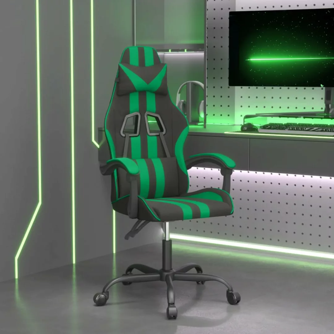 Vidaxl Gaming-stuhl Schwarz Und Grün Kunstleder günstig online kaufen