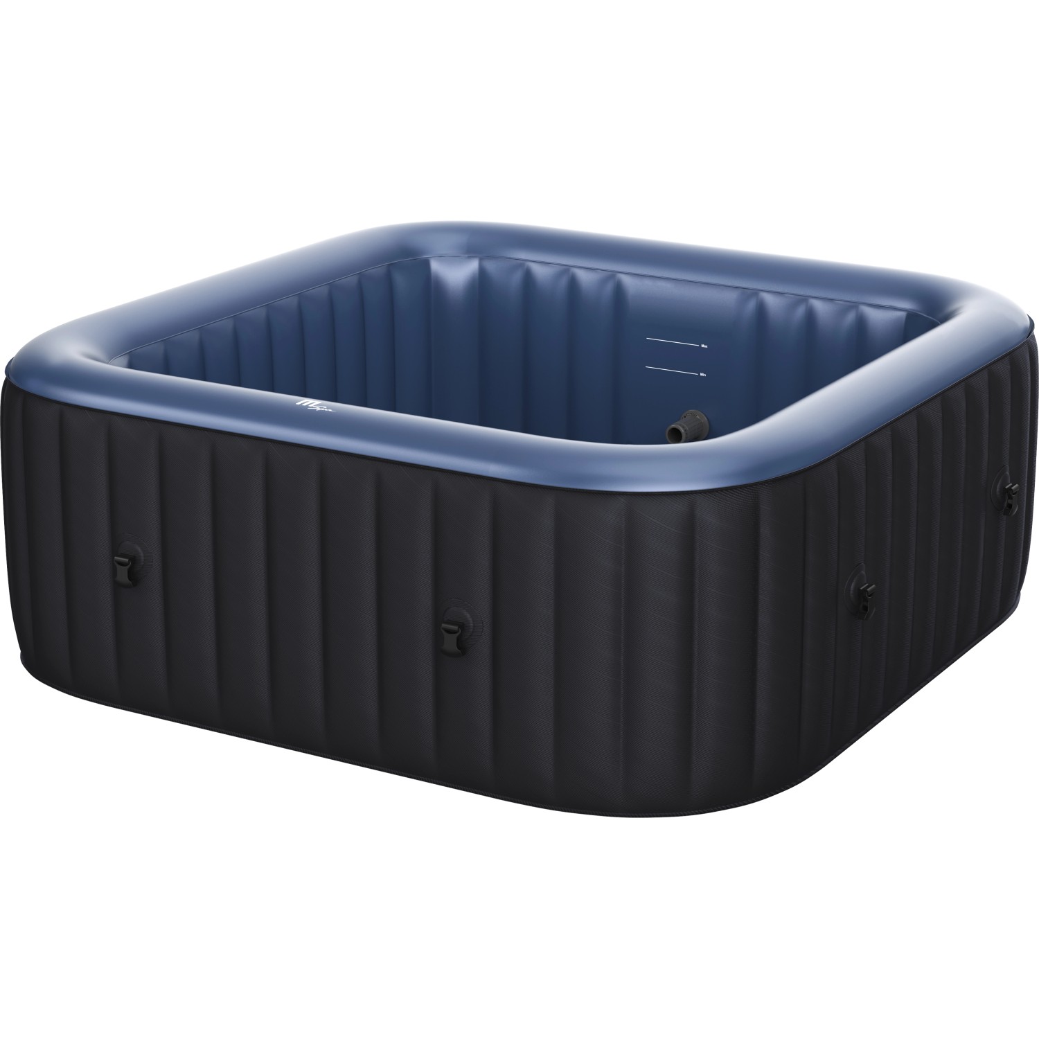 Mobiler Whirlpool Tekapo 158 cm x 158 cm x 68 cm 4 Personen Anthrazit günstig online kaufen