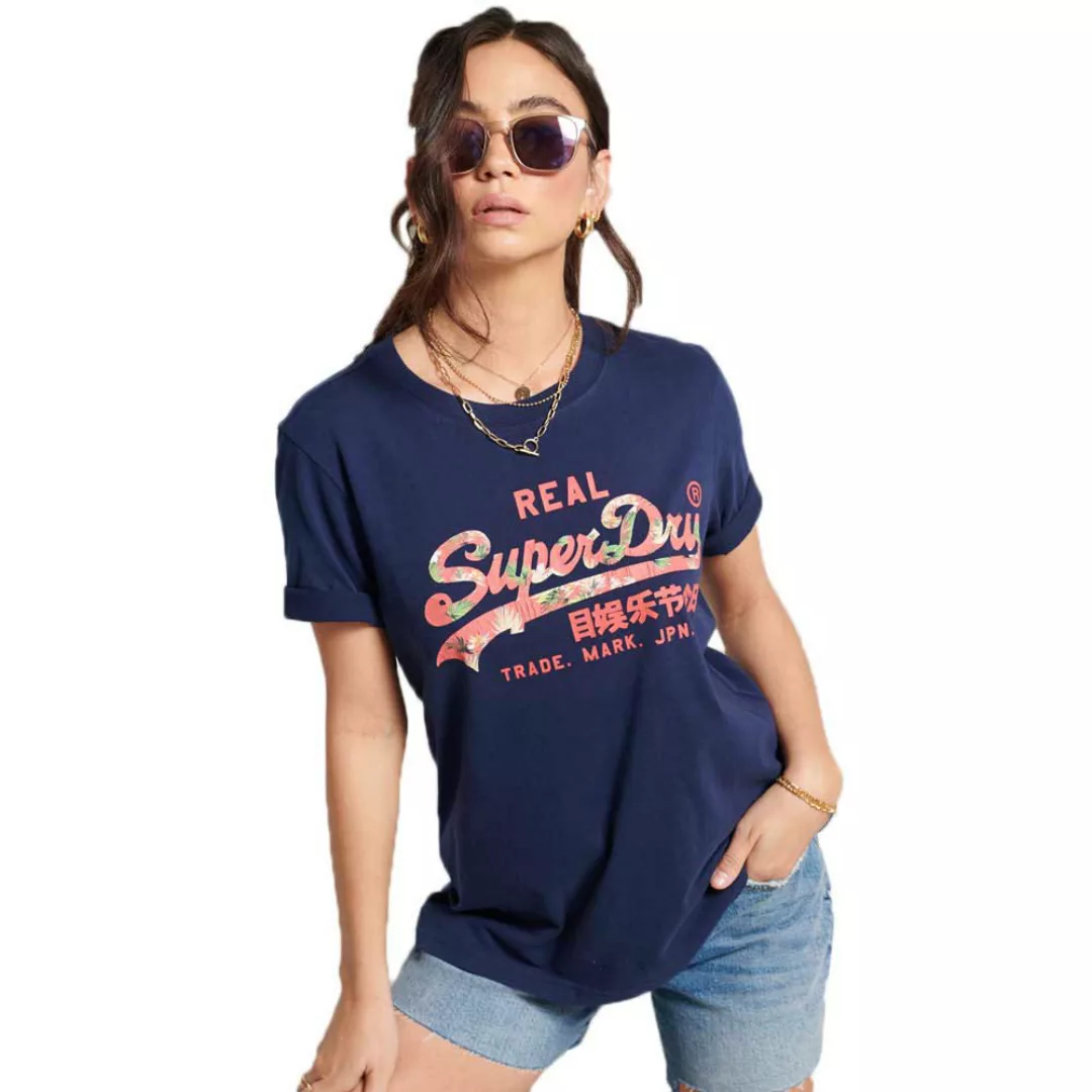 Superdry Vintage Logo Infill Kurzarm T-shirt XS Marrakesh Midnight günstig online kaufen