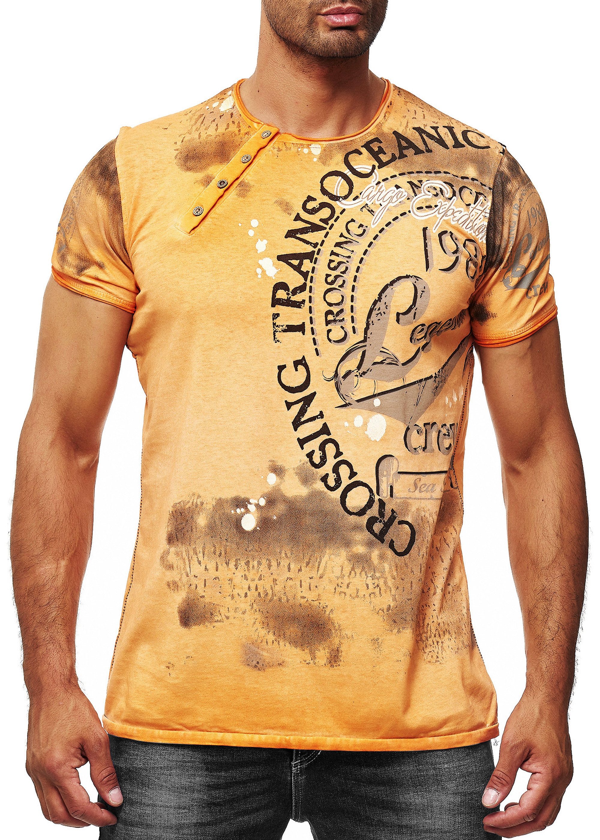 R-NEAL T-Shirt T-Shirt Verwaschen Regular Printed günstig online kaufen