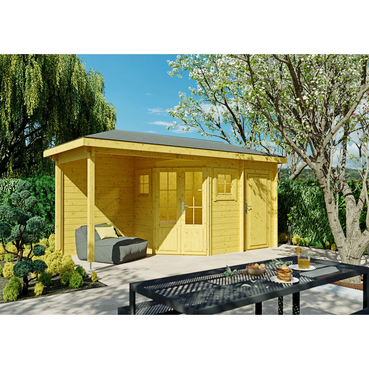 Fjordholz 5-Eck Gartenhaus Modell Evelyn 1E Kiefer Imprägniert günstig online kaufen