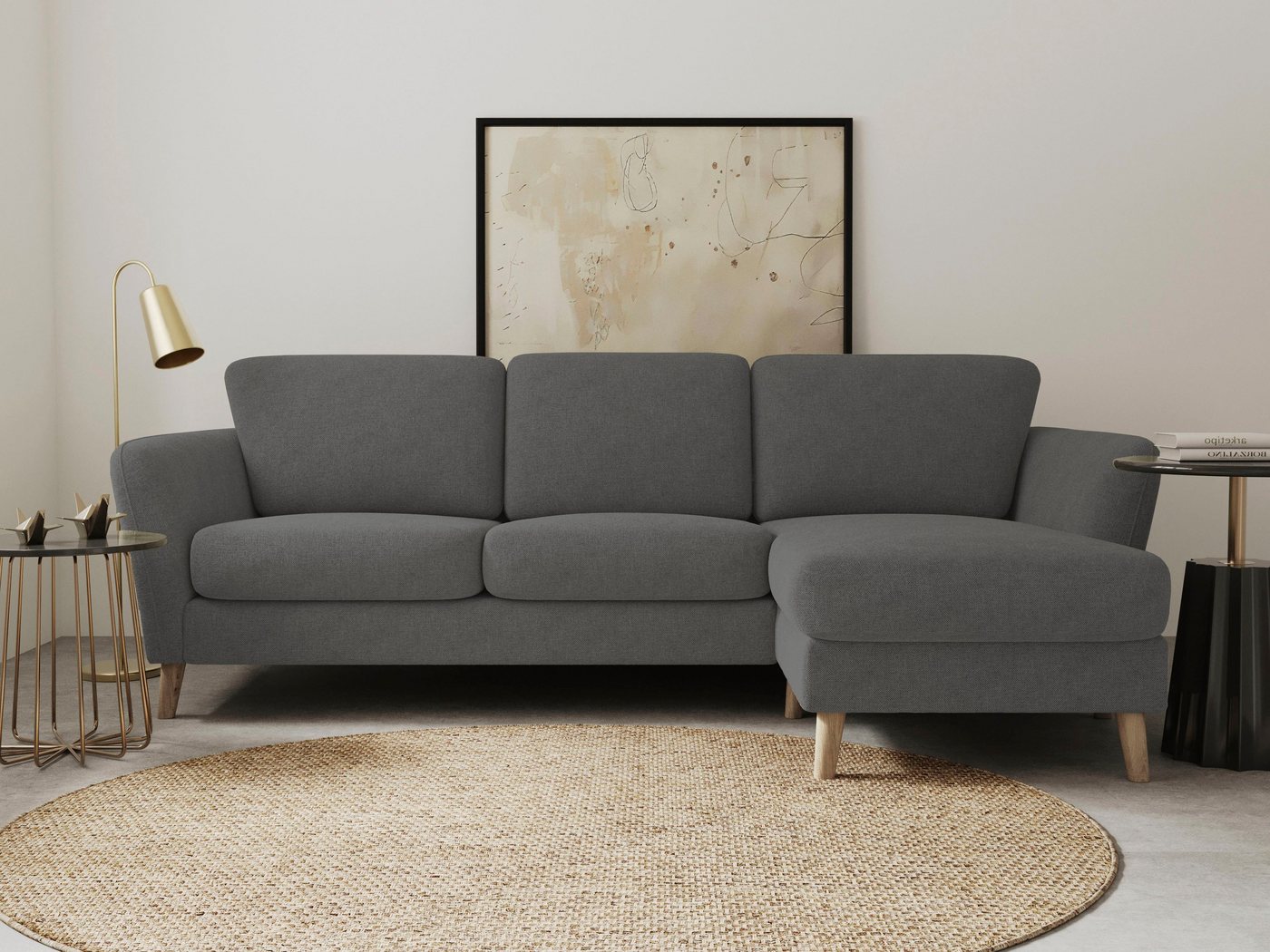 Home affaire Ecksofa "MARSEILLE (242/152cm),L-Form, Rec. rechts/links", Mas günstig online kaufen