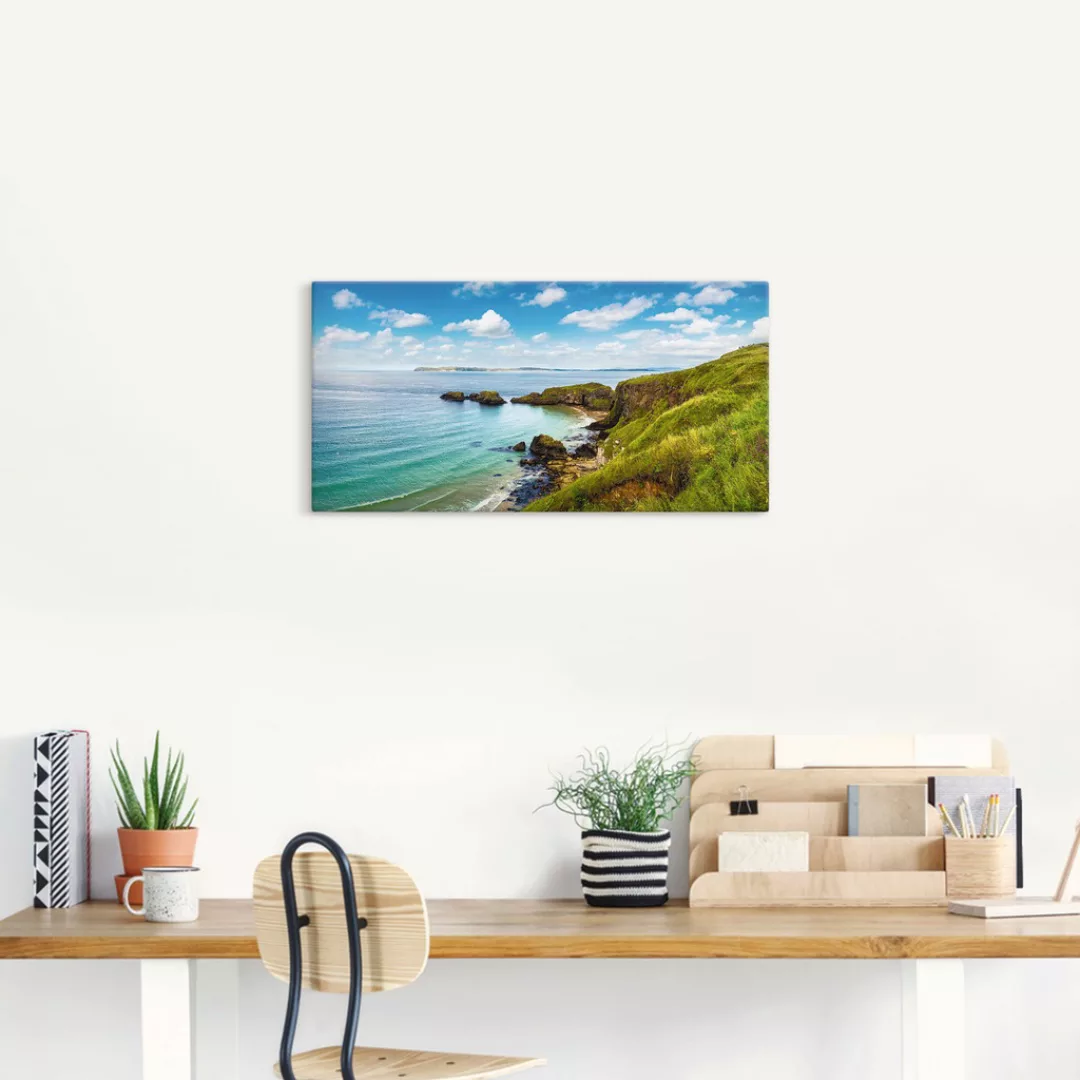 Artland Wandbild "Küstenweg in Carrick-a-Rede", Gewässer, (1 St.) günstig online kaufen