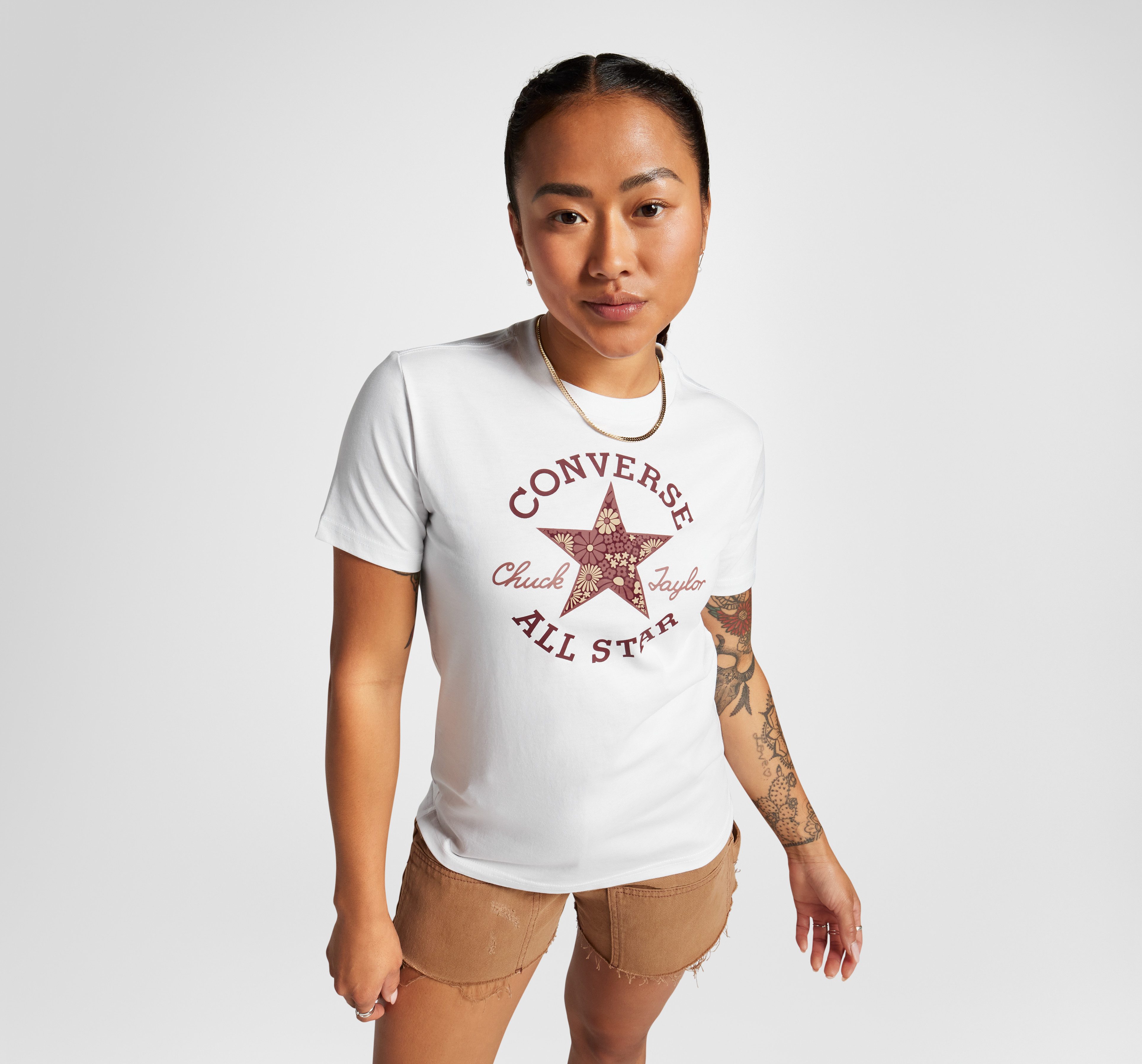 Converse T-Shirt WOMEN'S CONVERSE FLORAL PATCH günstig online kaufen