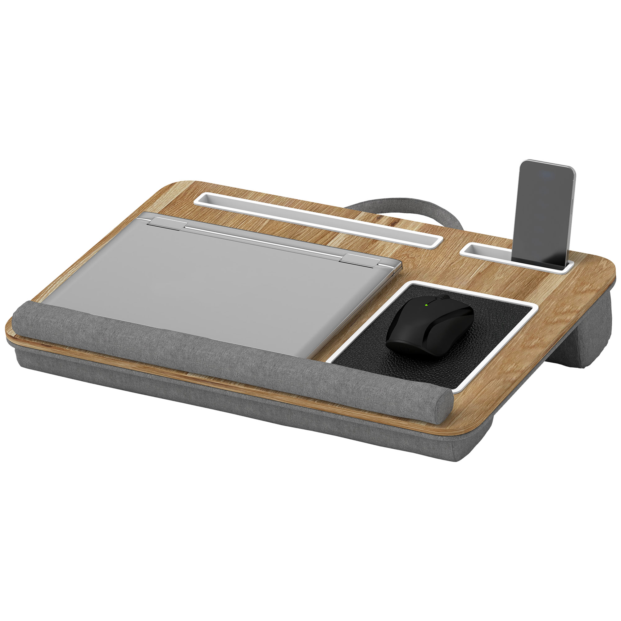 HOMCOM Laptop-Ständer Bett Laptop-Tisch mit Nackenrolle, Tablet- oder Handy günstig online kaufen