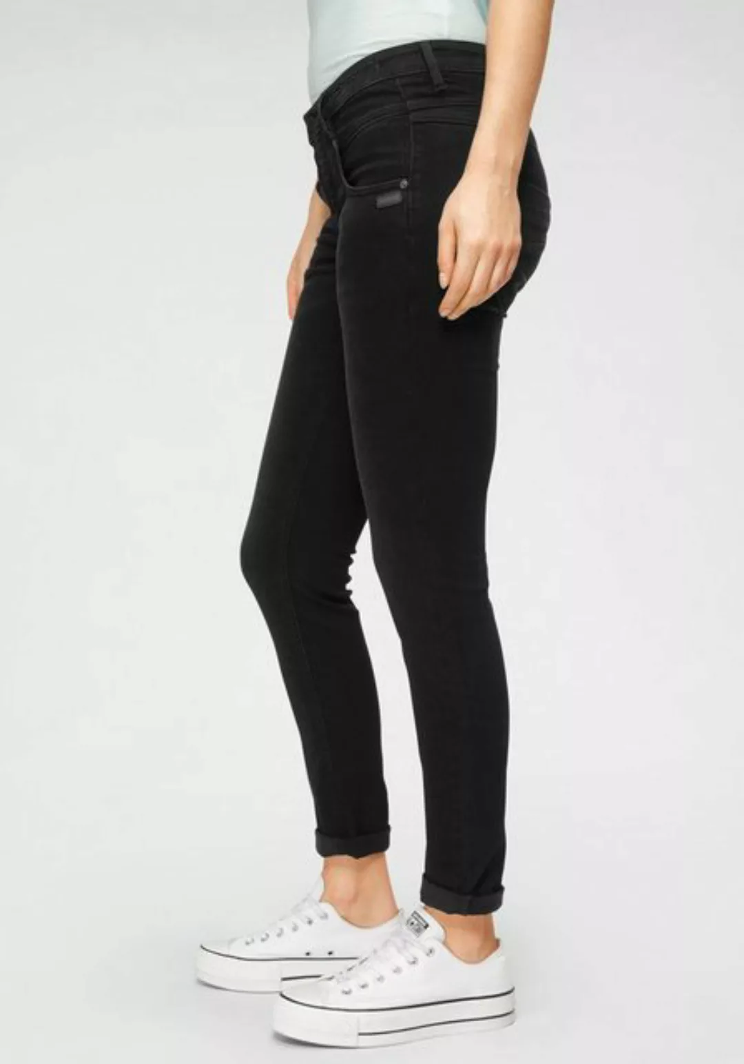 GANG Skinny-fit-Jeans 94Medina mit stylischer halb offener Knopfleiste günstig online kaufen