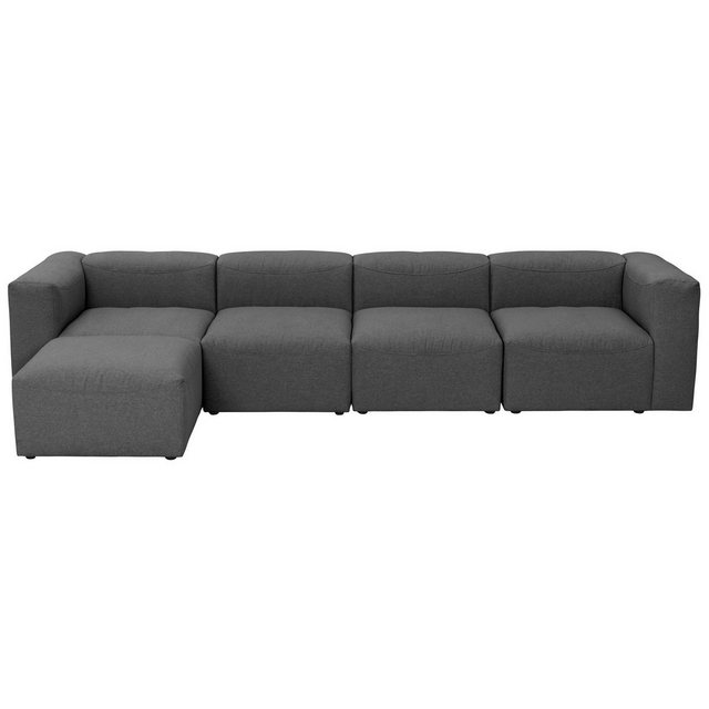 58 aufm Kessel Sofa 4-Sitzer + Hocker Kaleigh Bezug Flachgewebe Kunststoff günstig online kaufen