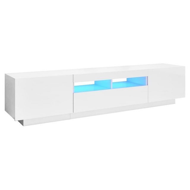 vidaXL TV-Schrank TV-Schrank mit LED Leuchten Hochglanz-Weiß 180x35x40 cm L günstig online kaufen