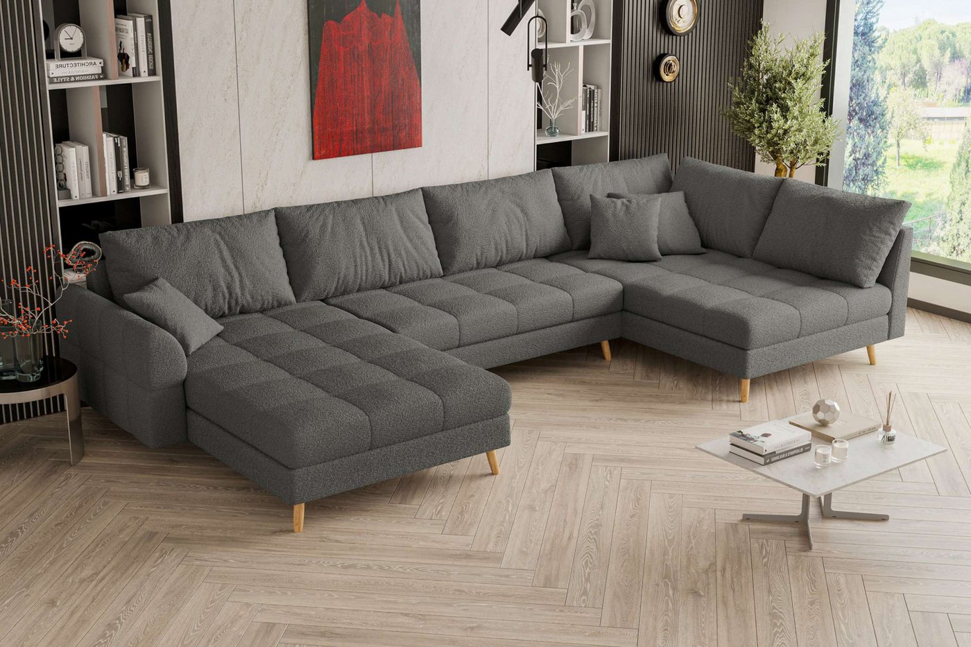 99rooms Wohnlandschaft Bella, Sofa, U-Form, links oder rechts bestellbar, R günstig online kaufen