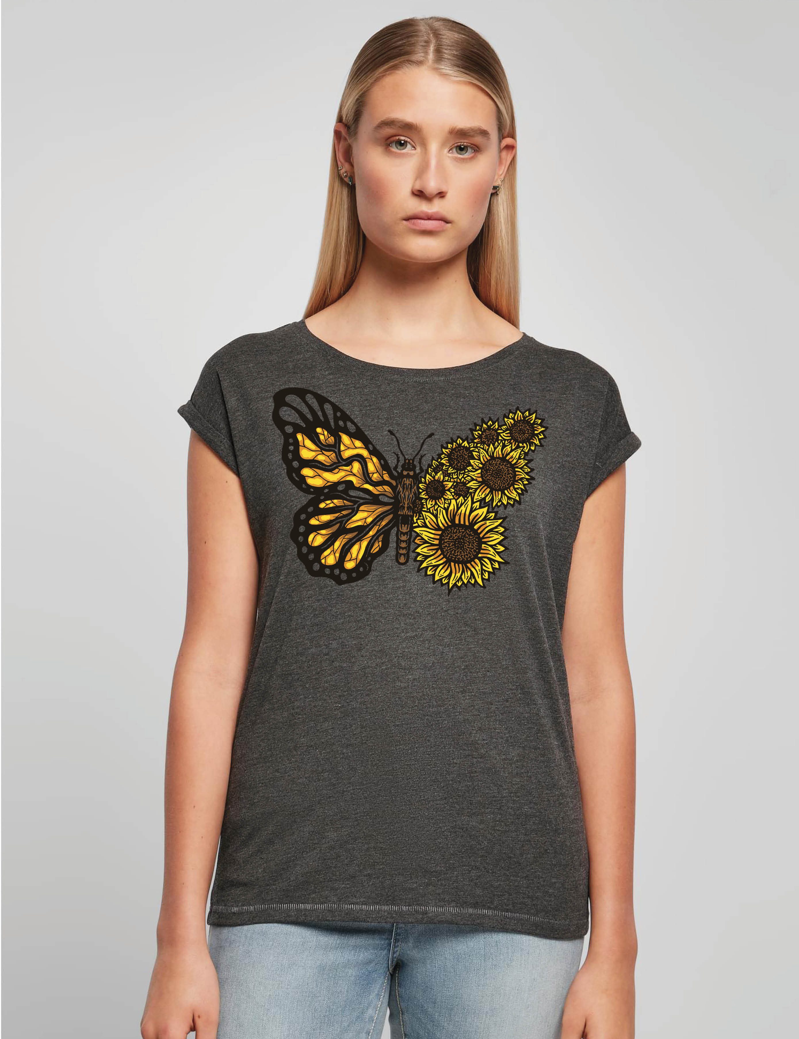 Youth Designz Print-Shirt "Sunflower Schmetterling" Damen günstig online kaufen