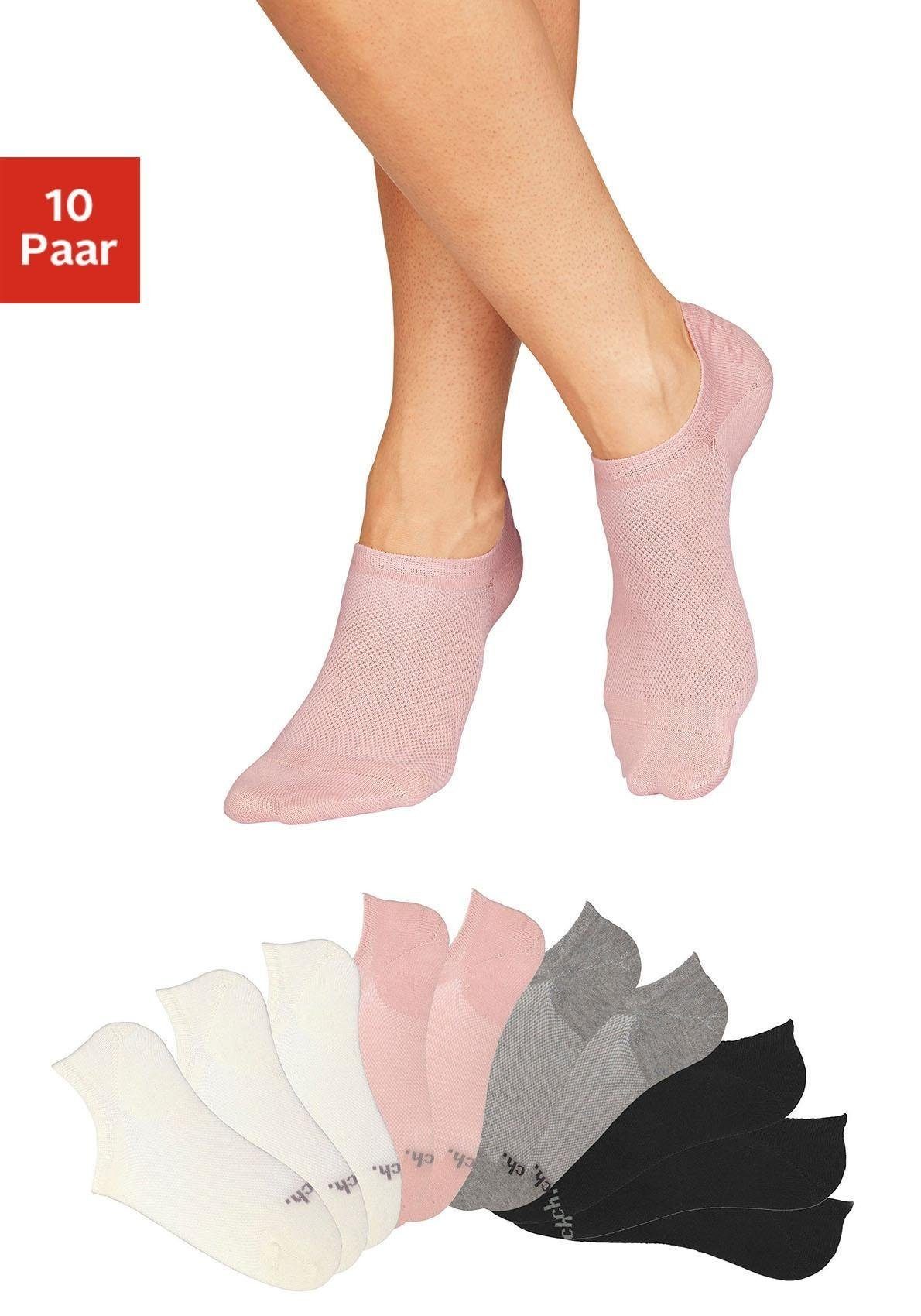 Bench. Sneakersocken, (Packung, 10 Paar), mit Pikeestruktur günstig online kaufen