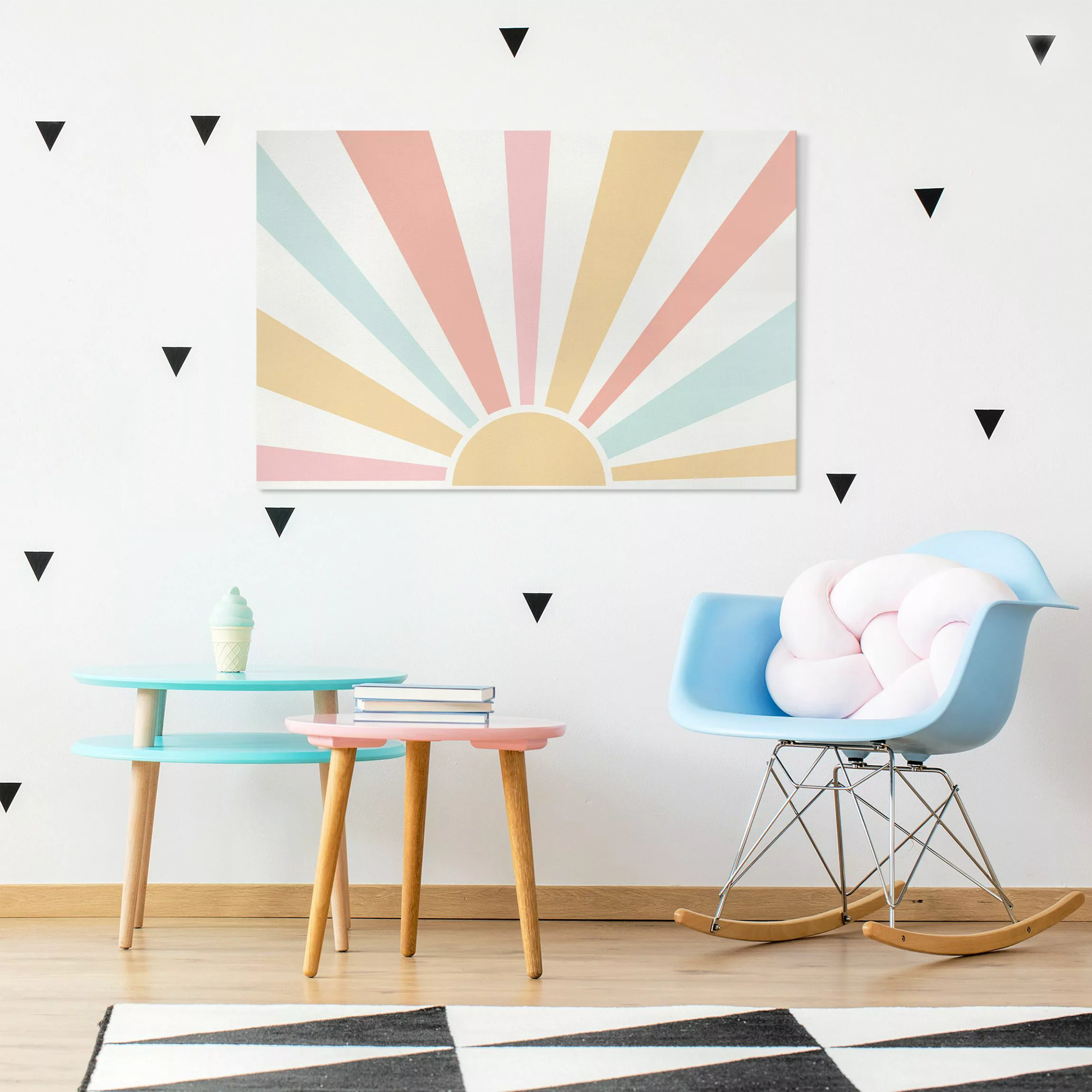 Leinwandbild Boho Sonne Pastell günstig online kaufen