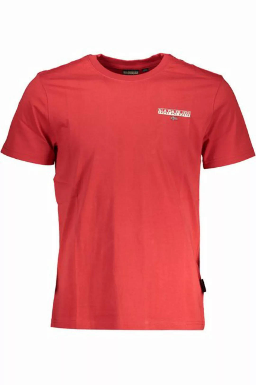 Napapijri T-Shirt Herren Kurzarm T-Shirt Rot mit Print & günstig online kaufen