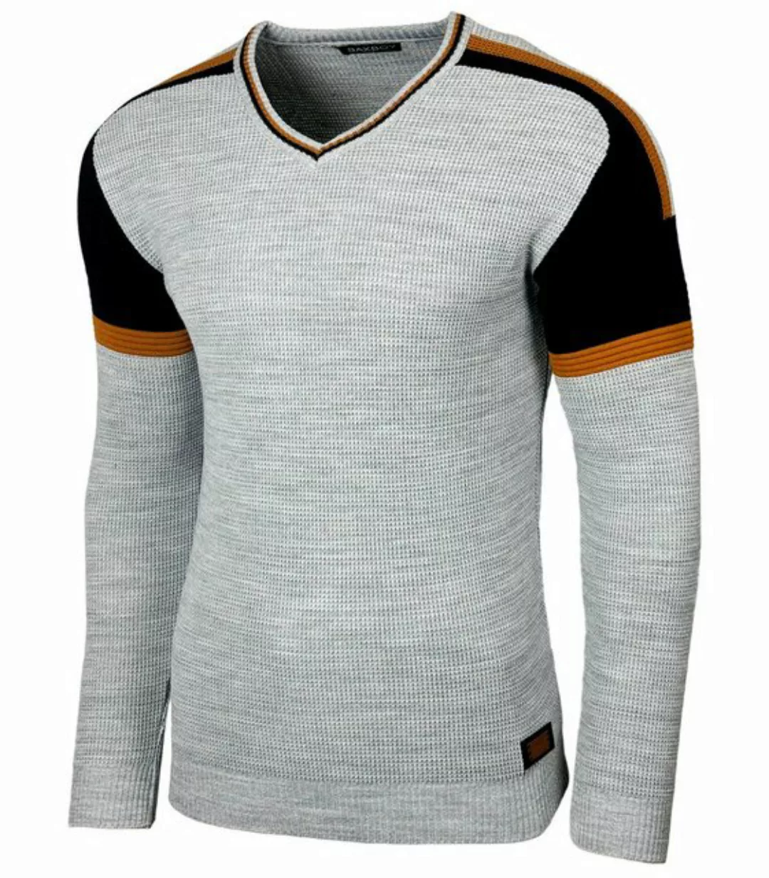 Baxboy Strickpullover BAXBOY Herren stylischer V-Neck Strick-Pullover B-523 günstig online kaufen