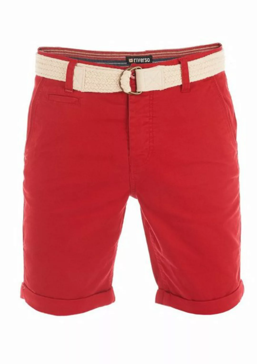 riverso Kurze Hosen Herren Sommer Chino Shorts mit Gürtel Regular Fit RIVHe günstig online kaufen