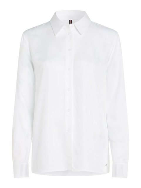 Tommy Hilfiger Hemdbluse PIECED GLB STP REG FLEUR SHIRT mit dezentem Label günstig online kaufen