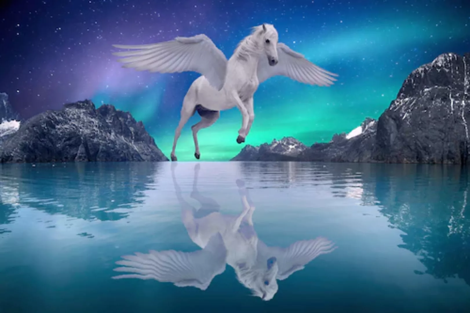 Papermoon Fototapete »Pegasus überm Wasser« günstig online kaufen
