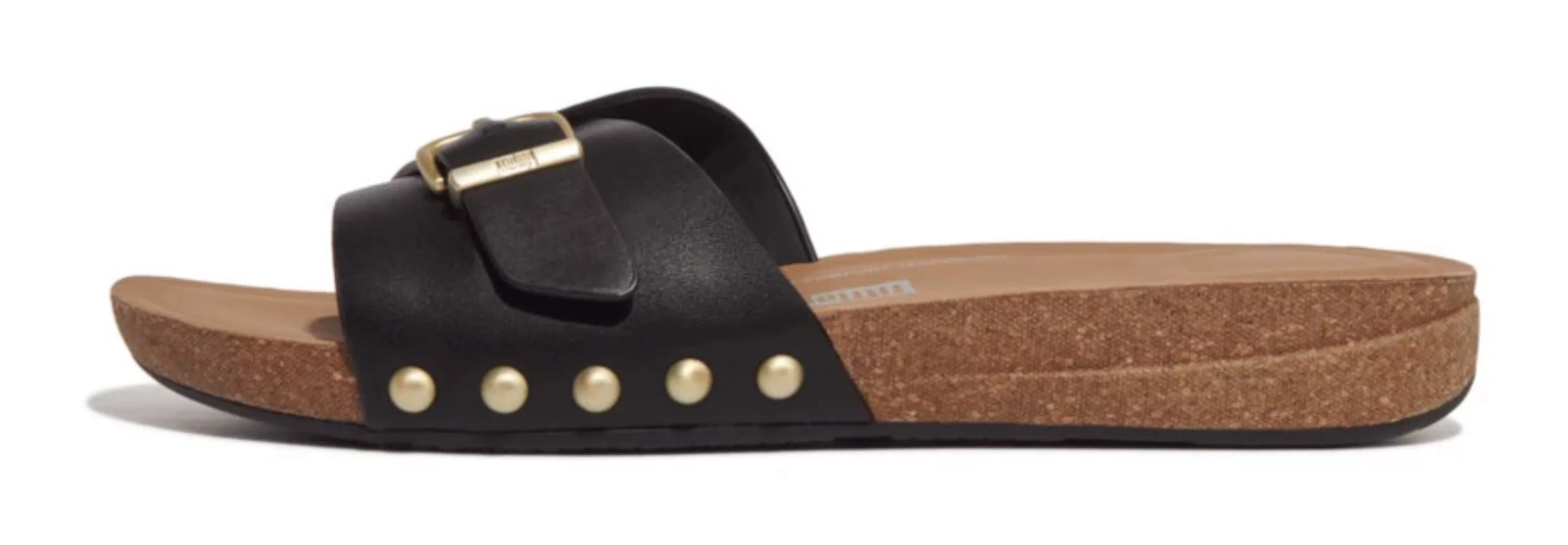 Fitflop Pantolette "IQUSHION ADJUSTABLE BUCKLE LEATHER SLIDES", Sommerschuh günstig online kaufen